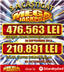 Peste 150.000 euro câștigați la Mega Jackpot în două agenții Stanleybet, în doar 3 zile