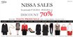 In perioada 07 februarie-09 februarie 2014 , NISSA scade toate preturile preturile cu 70% la toate categoriile de produse cu exceptia rochiilor 